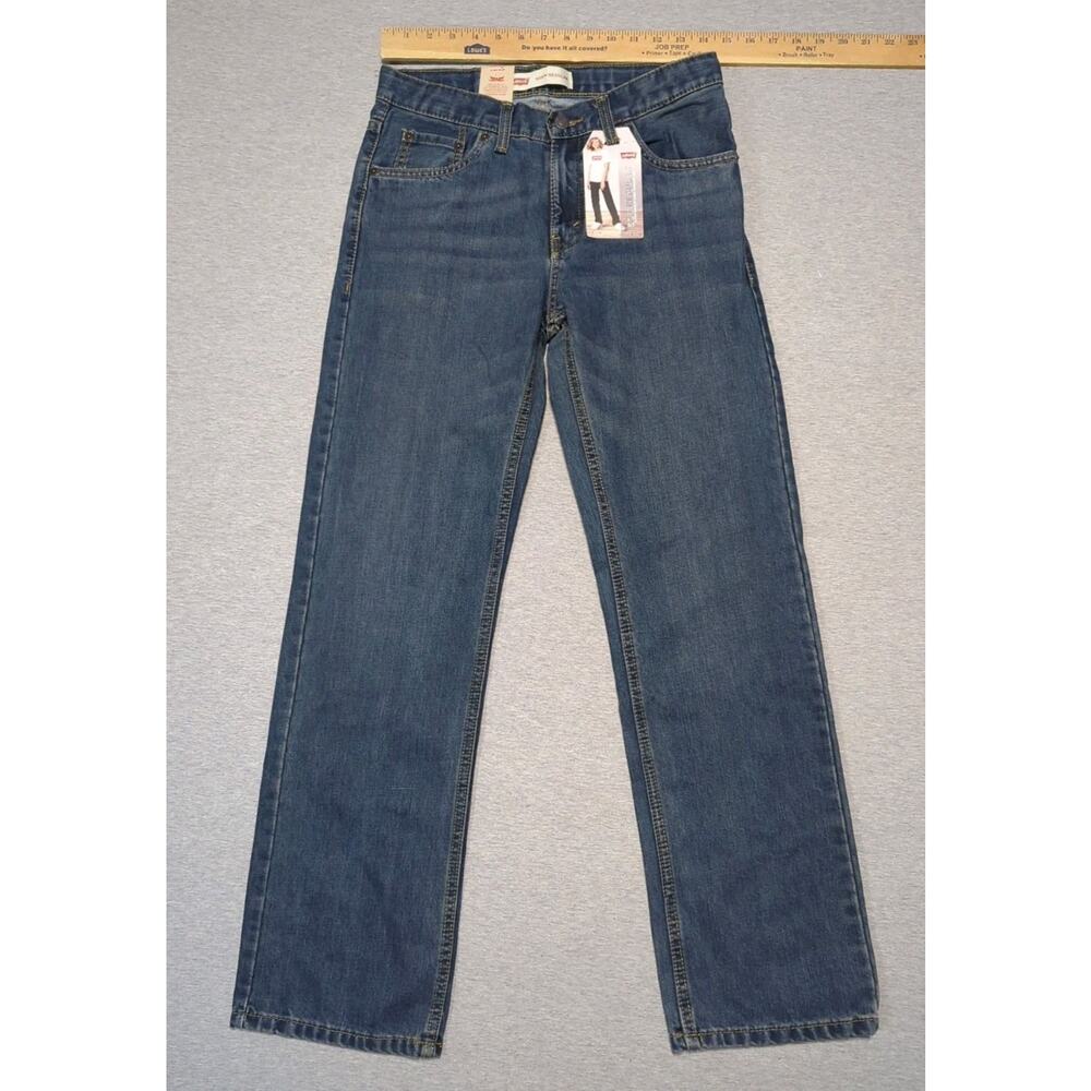 LEVI'S 505 Boys Jeans 16R Straight Dark Blue 28x30. NWT
